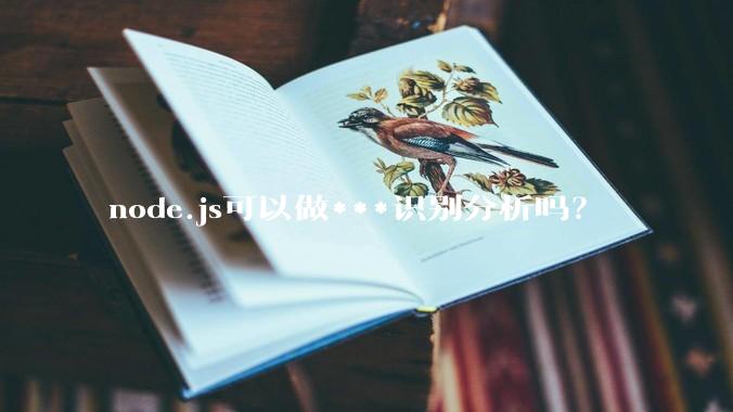 node.js可以做***识别分析吗？