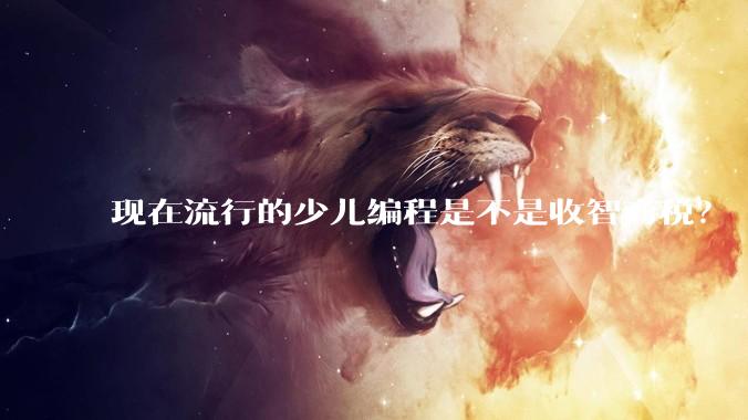 现在流行的少儿编程是不是收智商税？