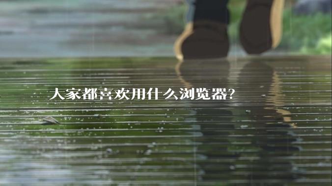 大家都喜欢用什么浏览器？