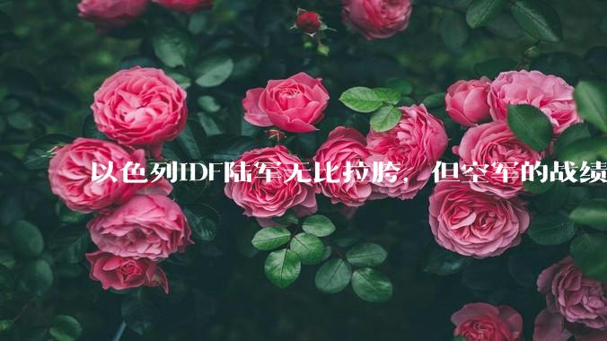 以色列IDF陆军无比拉胯，但空军的战绩却非常拿的出手，同一个国家的军队战斗力为什么两极分化如此严重？