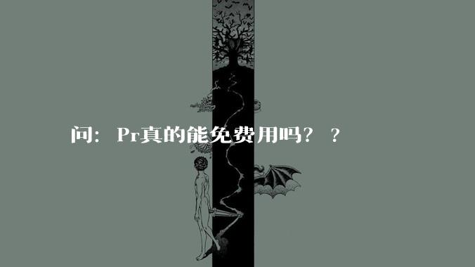 问：Pr真的能免费用吗？?
