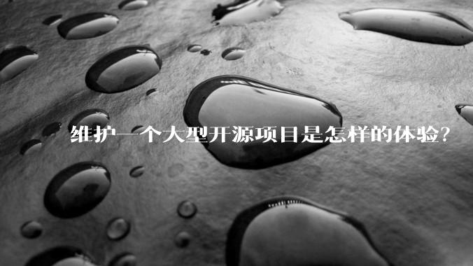维护一个大型开源项目是怎样的体验？