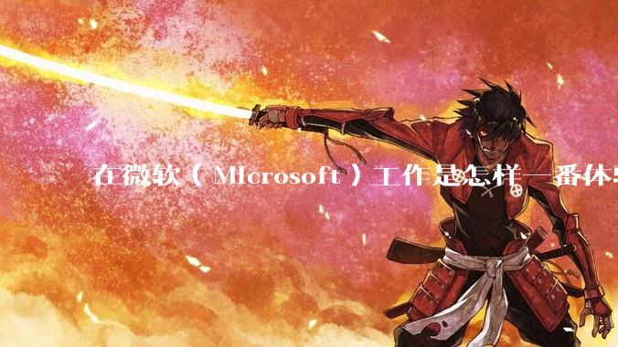 在微软（Microsoft）工作是怎样一番体验？