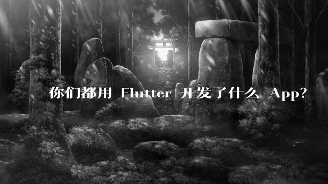 你们都用 Flutter 开发了什么 App？