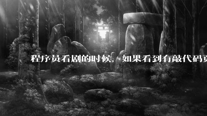 程序员看剧的时候，如果看到有敲代码页面，会暂停看代码吗？